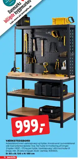 jem & fix VÆRKSTEDSBORD tilbud