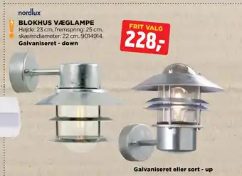 jem & fix BLOKHUS VÆGLAMPE tilbud