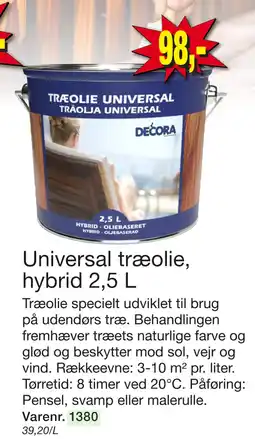 Harald Nyborg Universal træolie, hybrid 2,5 L tilbud