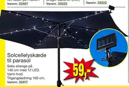 Harald Nyborg Solcellelyskæde til parasol tilbud