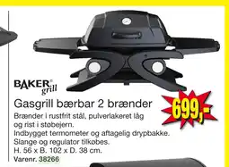 Harald Nyborg Gasgrill bærbar 2 brænder tilbud