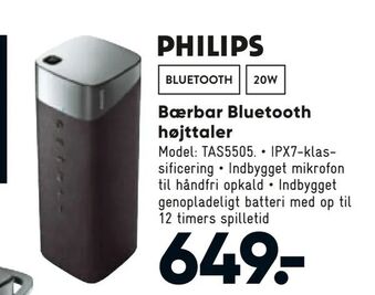 Bilka Bærbar Bluetooth højttaler tilbud