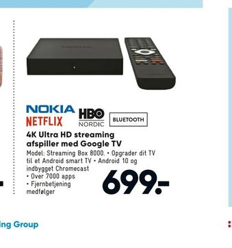 Bilka 4K Ultra HD streaming afspiller med Google TV tilbud