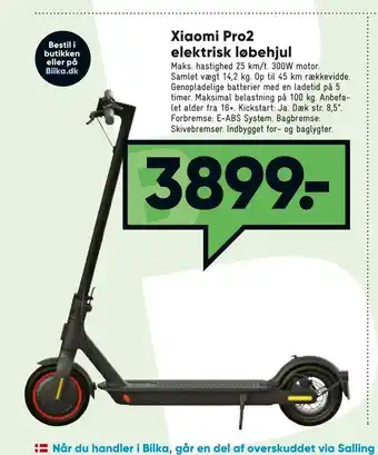 Bilka Xiaomi Pro2 elektrisk løbehjul tilbud