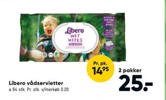 Bilka Libero vådservietter tilbud