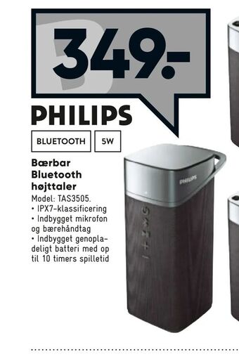 Bilka Bærbar Bluetooth højttaler tilbud