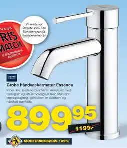 Bauhaus Grohe håndvaskarmatur Essence tilbud