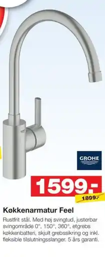 Bauhaus Køkkenarmatur Feel tilbud