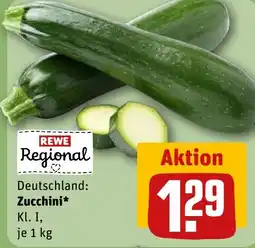 REWE DE Deutschland: Zucchini* Kl. I, tilbud