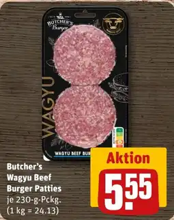 REWE DE Butcher's Wagyu Beef Burger Patties tilbud