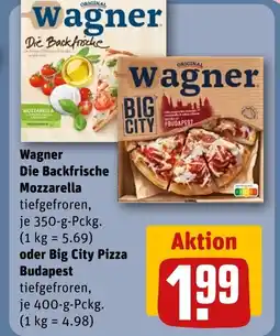 REWE DE Wagner Die Backfrische Mozzarella tiefgefroren, tilbud