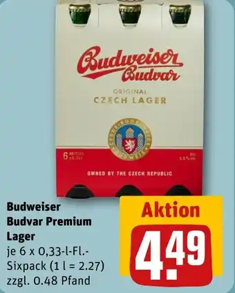 REWE Budweiser Budvar Premium Lager tilbud