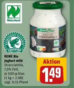 REWE DE REWE Bio Joghurt mild tilbud