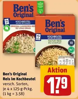 Ben's Original Reis im Kochbeutel