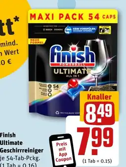 REWE DE Finish Ultimate Geschirrreiniger tilbud