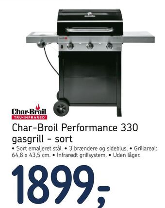 Føtex Char-Broil Performance 330 gasgrill - sort tilbud