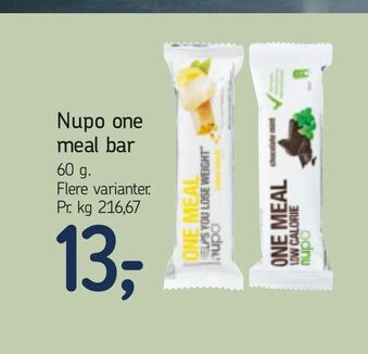 Føtex Nupo one meal bar tilbud