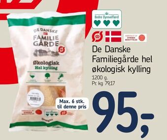 Føtex De Danske Familiegårde hel økologisk kylling tilbud