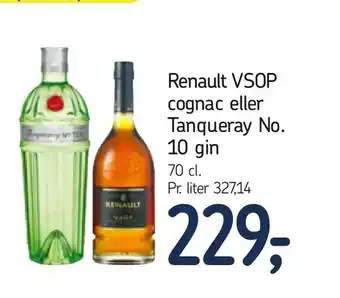 Føtex Renault VSOP cognac eller Tanqueray No. 10 gin tilbud