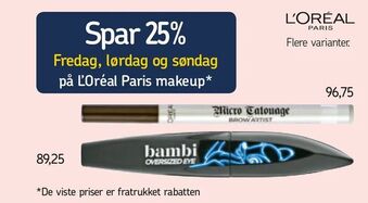 Føtex L'Oréal Paris makeup tilbud