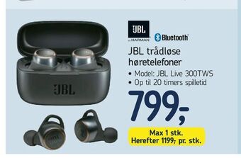 Føtex JBL trådløse høretelefoner tilbud