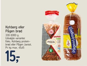 Føtex Kohberg eller Pågen brød tilbud