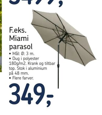 Føtex Miami parasol tilbud