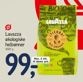 Føtex Lavazza økologiske helbønner tilbud