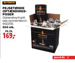 jem & fix PEJSETØNDE OPTÆNDINGS- POSER tilbud
