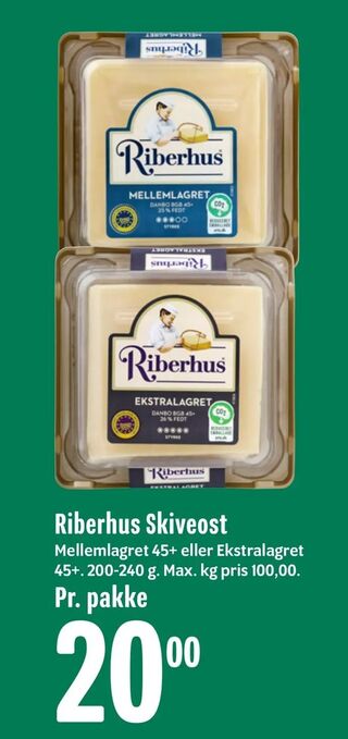 Min Købmand Riberhus Skiveost tilbud
