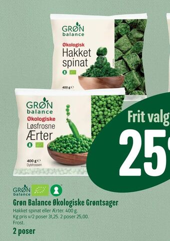 Min Købmand Grøn Balance Økologiske Grøntsager tilbud