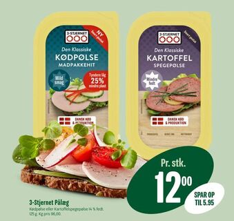 Min Købmand 3-Stjernet Pålæg tilbud