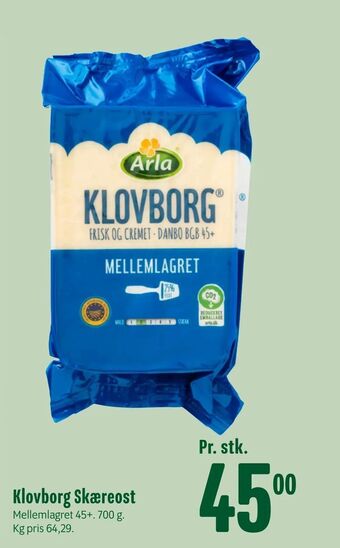 Min Købmand Klovborg Skæreost tilbud