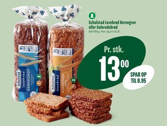 Min Købmand Schulstad Levebrød Kernegrov eller Gulerodsbrød tilbud