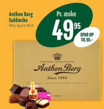 Min Købmand Anthon Berg Guldæske tilbud