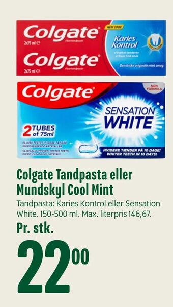 Min Købmand Colgate Tandpasta eller Mundskyl Cool Mint tilbud