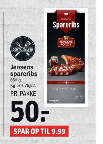 SPAR Jensens spareribs tilbud