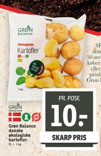 SPAR Grøn Balance danske økologiske kartofler tilbud