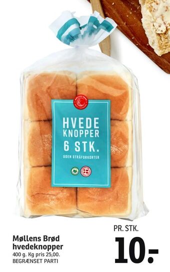 SPAR Møllens Brød hvedeknopper tilbud