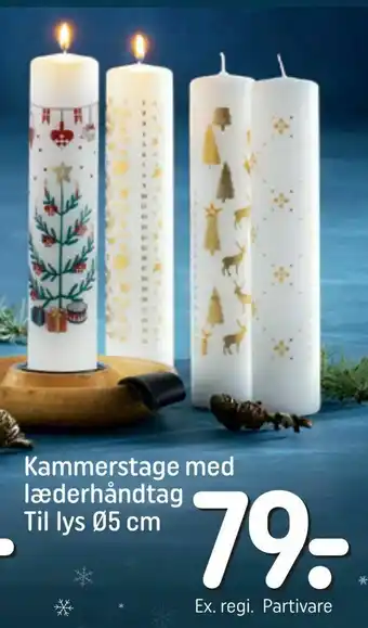 REMA 1000 Kammerstage med læderhåndtag Til lys Ø5 cm tilbud