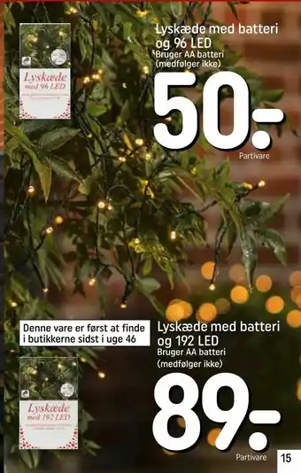 REMA 1000 Lyskæde med batteri og 96 LED tilbud