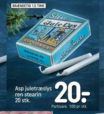 Asp juletræslys ren stearin