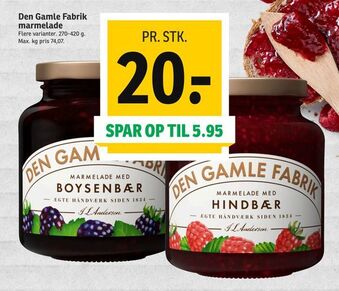 SPAR Den Gamle Fabrik marmelade tilbud
