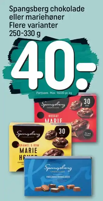 REMA 1000 Spangsberg chokolade eller mariehøner tilbud