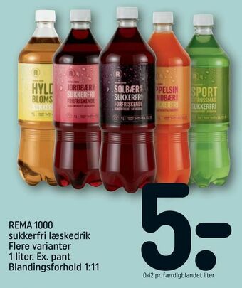 REMA 1000 REMA 1000 sukkerfri læskedrik tilbud