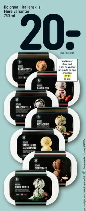 REMA 1000 Bologna - italiensk is tilbud