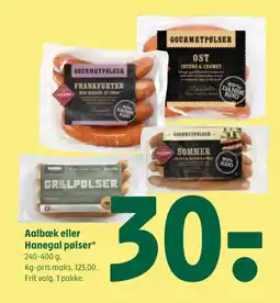 Coop 365 Aalbæk eller Hanegal pølser tilbud