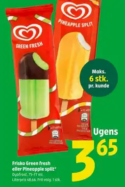 Coop 365 Frisko Green fresh eller Pineapple split tilbud