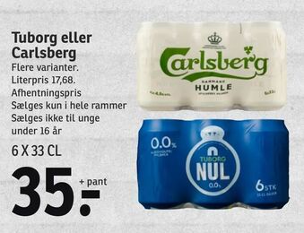 SPAR Tuborg eller Carlsberg tilbud