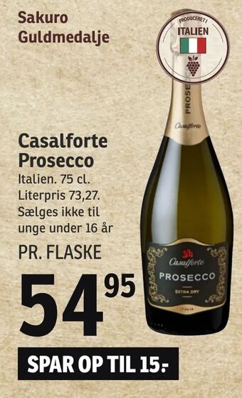 SPAR Casalforte Prosecco tilbud